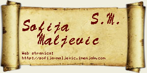 Sofija Maljević vizit kartica